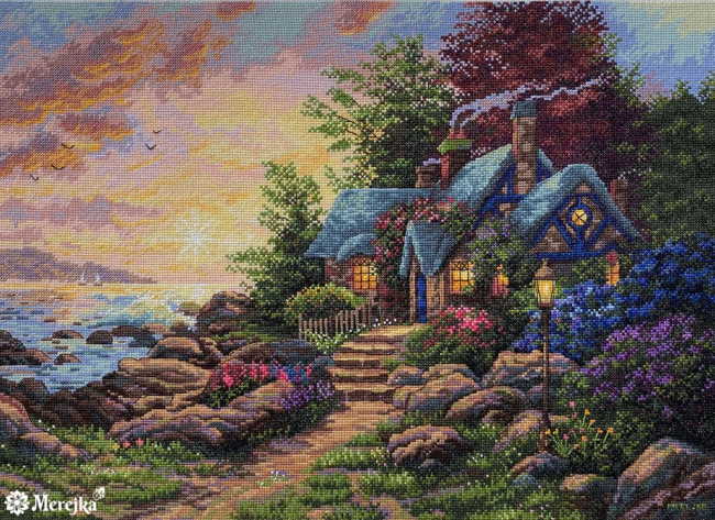 Seaside Hideaway Cross Stitch Kit by Merejka