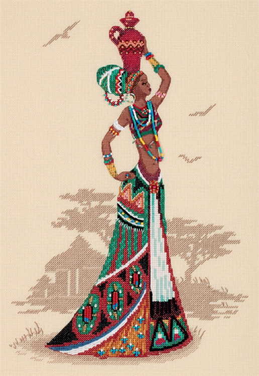 Women of the World Africa Cross Stitch Kit by PANNA