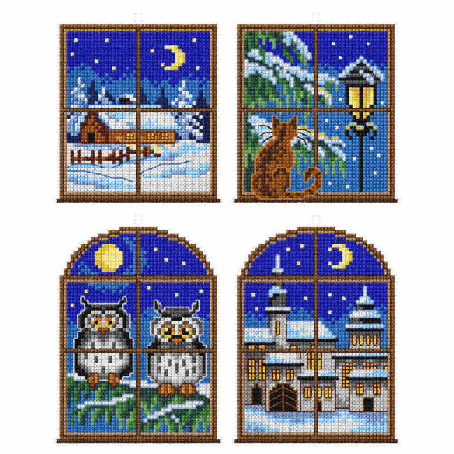 Winter Windows Cross Stitch Kit by Orchidea