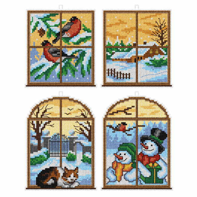 Winter Windows Cross Stitch Kit by Orchidea