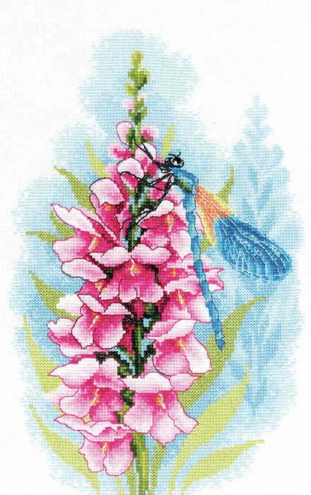 Dragonfly's Treasure Cross Stitch Kit By Lanarte