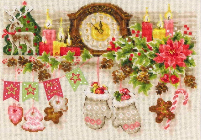 Christmas Shelf Cross Stitch Kit By RIOLIS