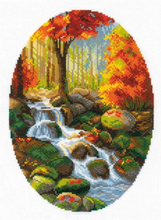 Autumn Foliage Cross Stitch Kit By RIOLIS