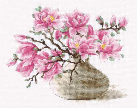 Southern Magnolia Cross Stitch Kit By RIOLIS