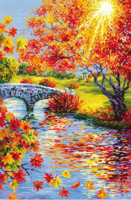 Sunny Autumn Cross Stitch Kit By RIOLIS