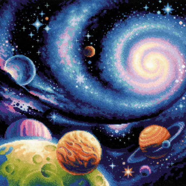 Other Worlds Cross Stitch Kit By RIOLIS