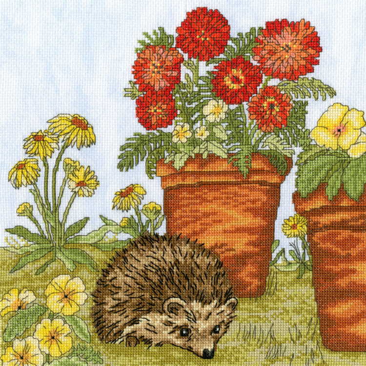 Potted Garden Cross Stitch Kit By Bothy Threads