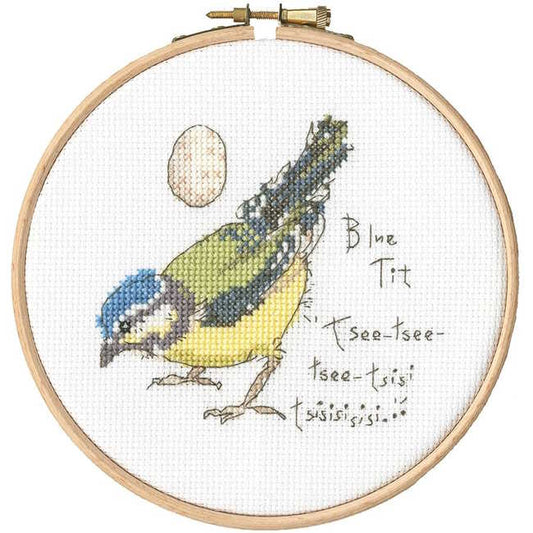 Little Blue Tit Cross Stitch Kit By Bothy Threads