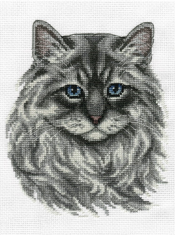 Neva Masquerade Cat Cross Stitch Kit by PANNA