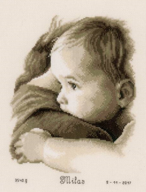 Baby Hug Birth Sampler Cross Stitch Kit By Vervaco