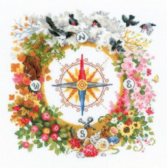 Compass Cross Stitch Kit By RIOLIS